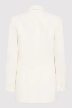 St. Agni Tailored Linen Blazer - Ivory