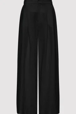 St. Agni Tailored Linen Pants - Black