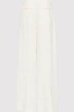 St. Agni Tailored Linen Pants - Ivory