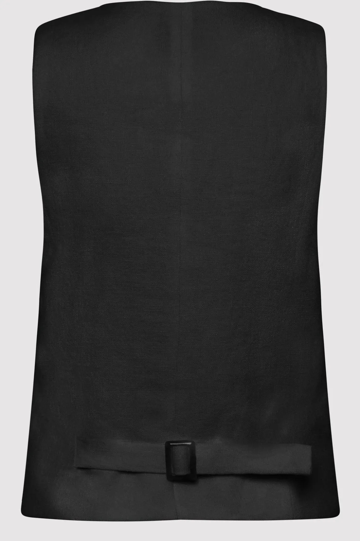St. Agni Tailored Linen Vest - Black