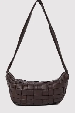 St. Agni Textured Crescent Bag - Chocolate