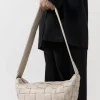 St. Agni Textured Crescent Bag - Ecru