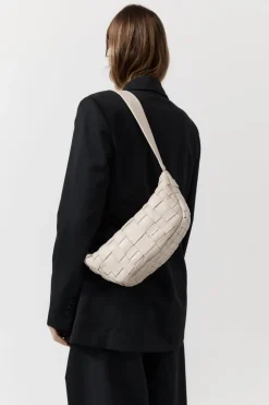 St. Agni Textured Crescent Bag - Ecru