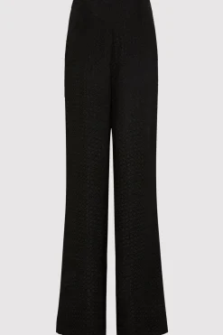 St. Agni Textured Silk Pants - Black