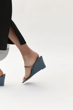 St. Agni Transparent Wedge - Slate
