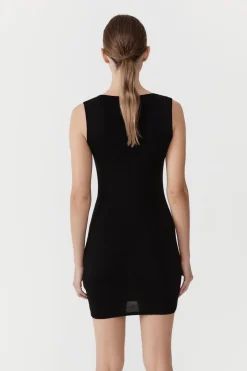 St. Agni Vas Knit Mini Dress - Black