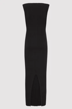 St. Agni Vas Pleat Knit Dress - Black