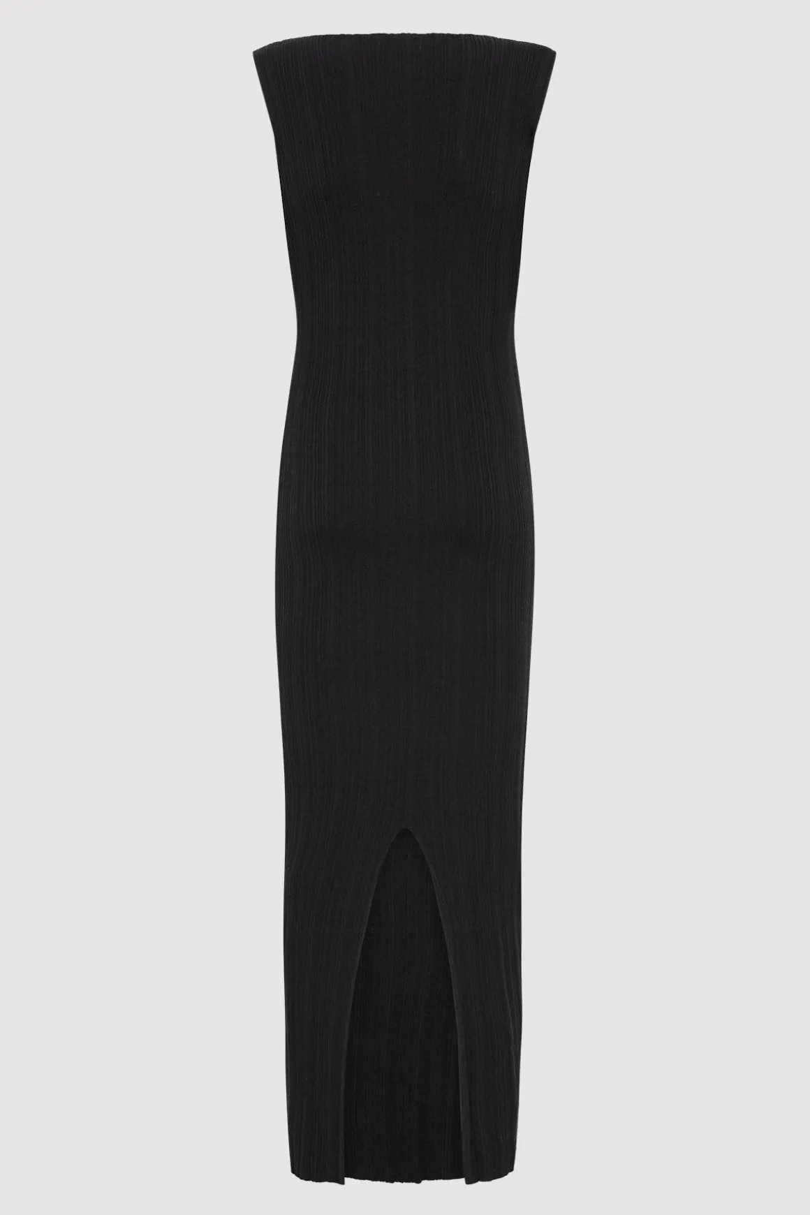 St. Agni Vas Pleat Knit Dress - Black
