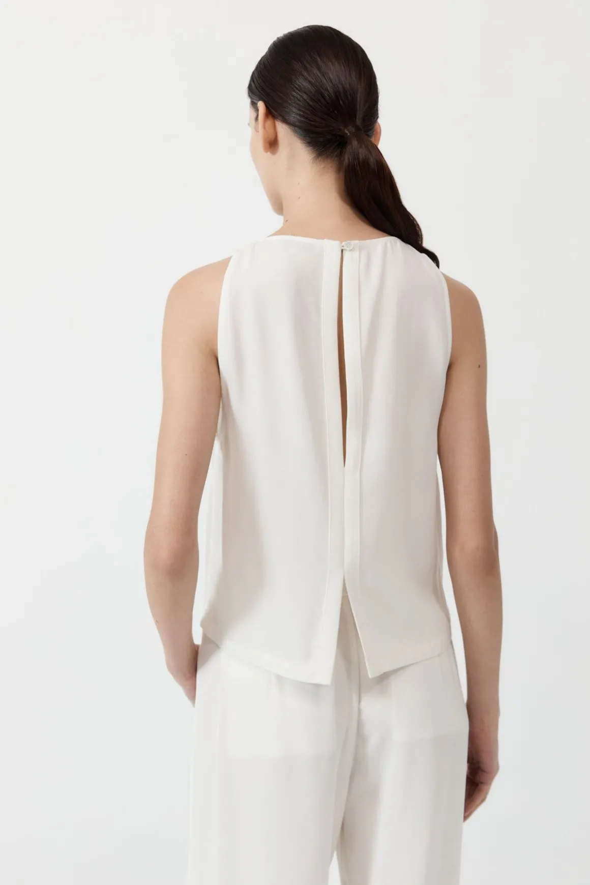 St. Agni Viscose Shell Top - Off White