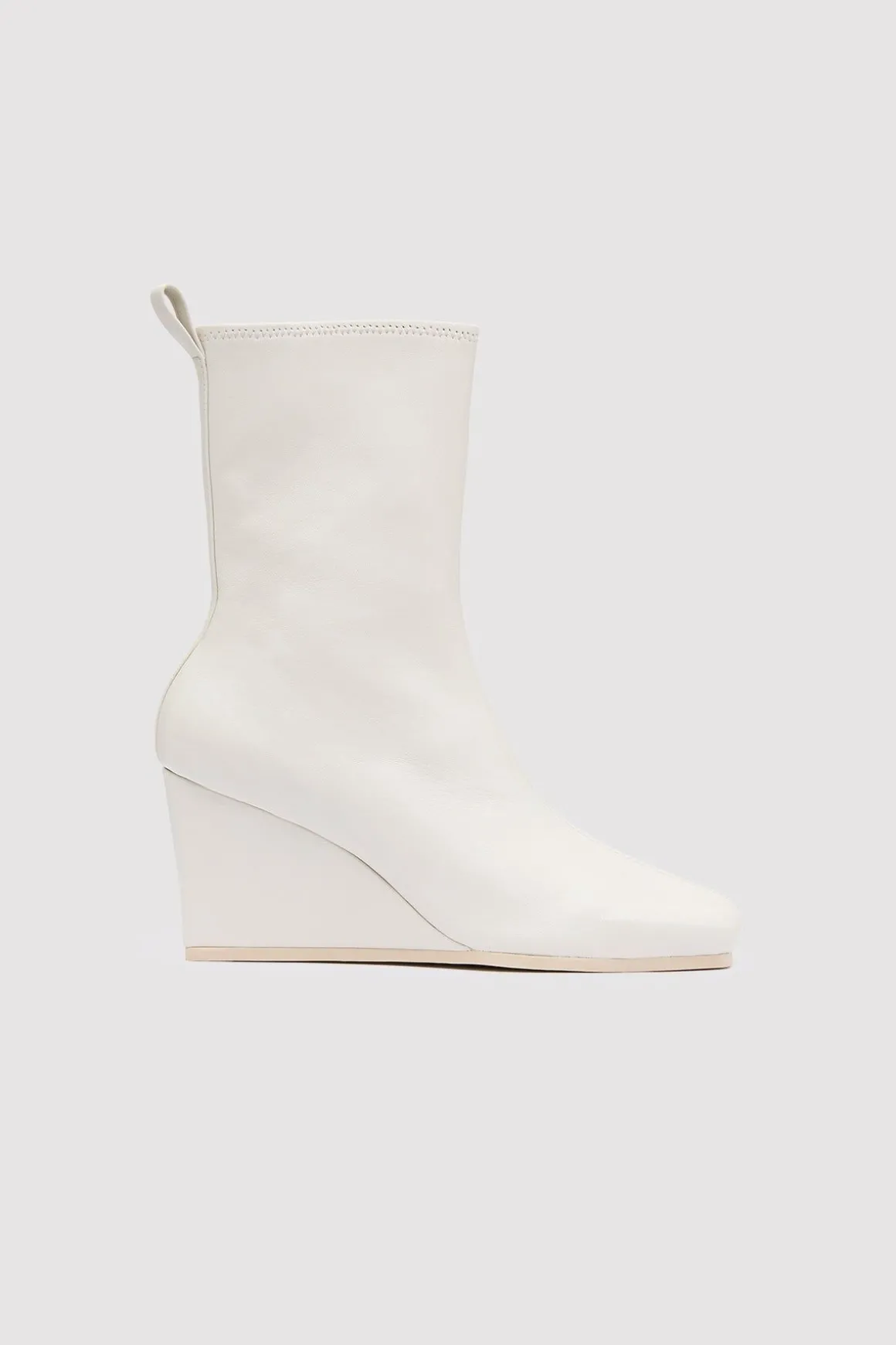 St. Agni Wedge Boot - Cool White