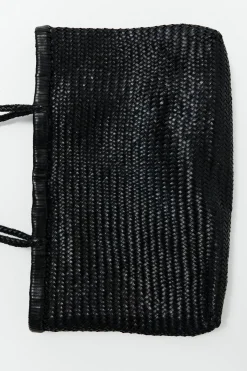 St. Agni Wide Bagu Woven Tote - Black