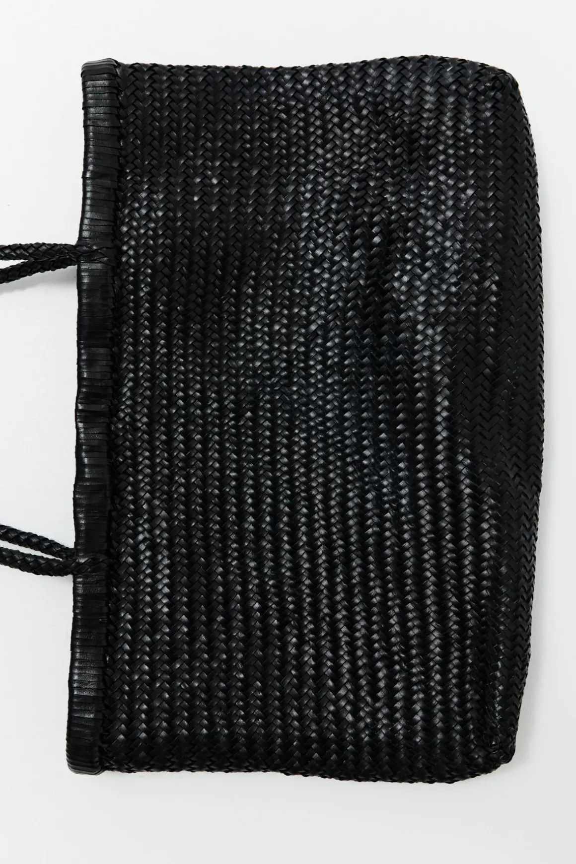 St. Agni Wide Bagu Woven Tote - Black