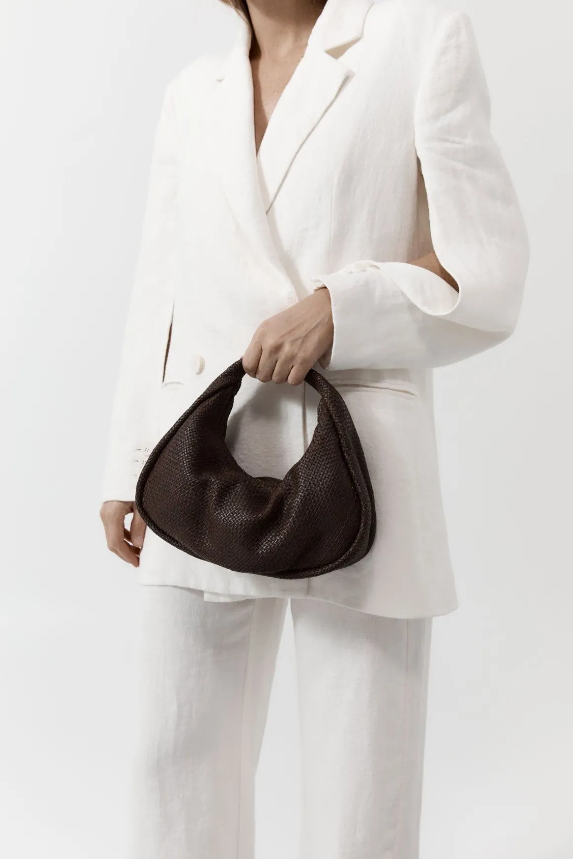 St. Agni Woven Bon Bon Bag - Chocolate