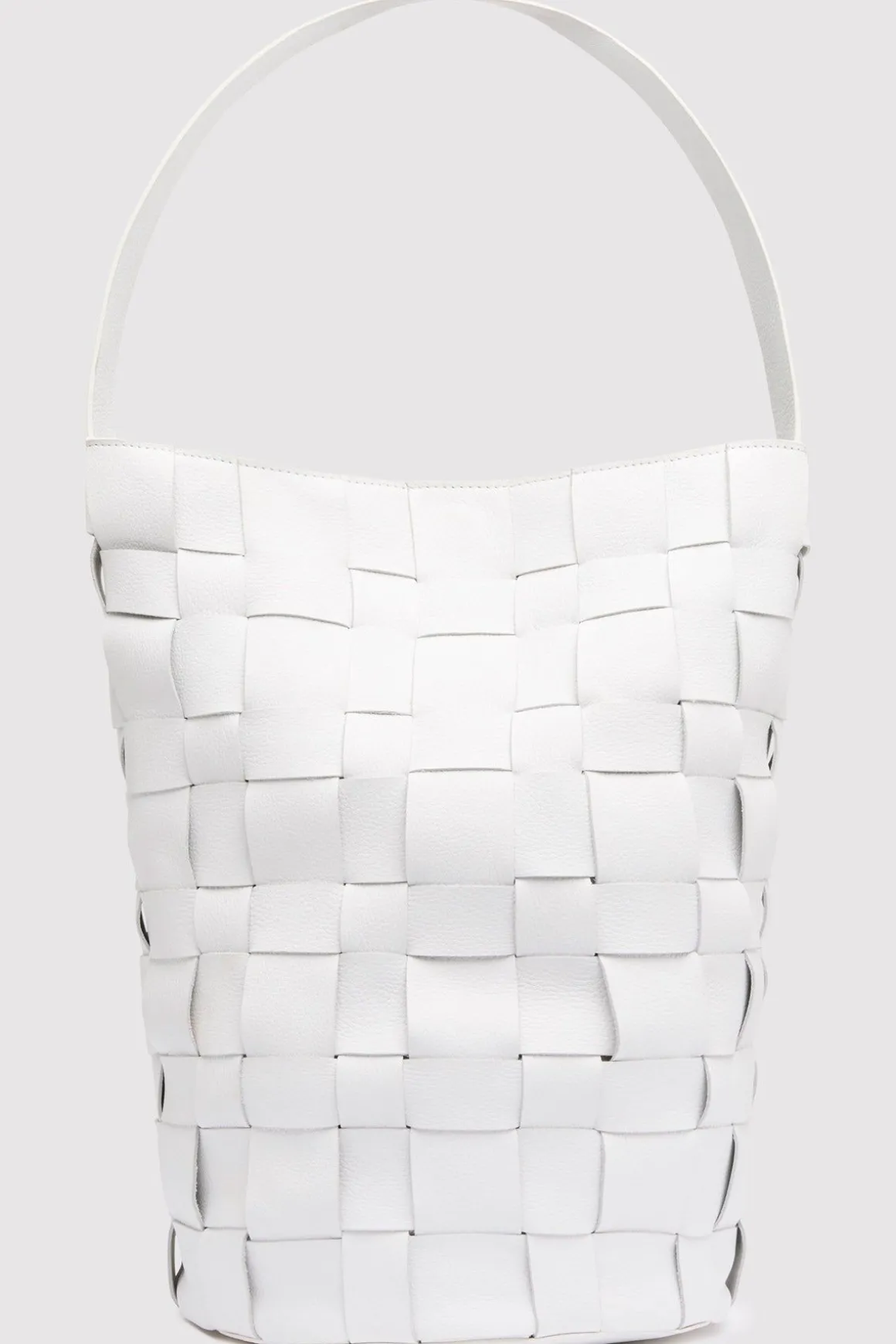 St. Agni Woven Bucket Bag - White