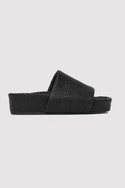 St. Agni Woven Everyday Flatform Slide - Black