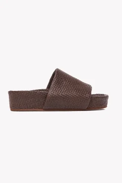 St. Agni Woven Everyday Flatform Slide - Chocolate