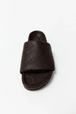 St. Agni Woven Everyday Flatform Slide - Chocolate