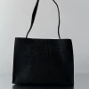 St. Agni Woven Minimal Mini Tote - Black