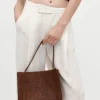 St. Agni Woven Minimal Mini Tote - Antique Tan