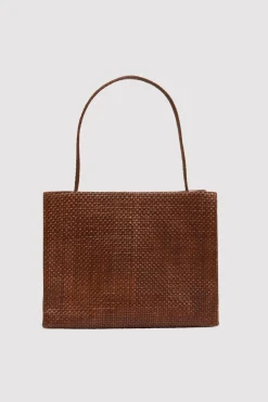 St. Agni Woven Minimal Mini Tote - Antique Tan