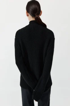 St. Agni Zip Detail Cardigan - Black