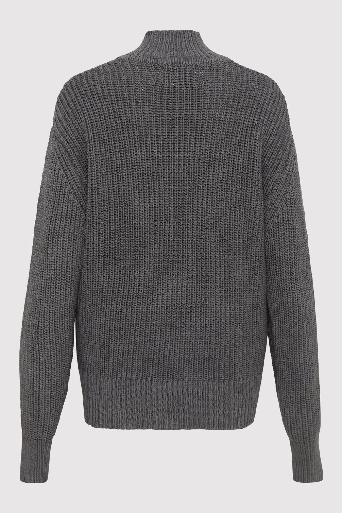 St. Agni Zip Detail Cardigan - Smoke